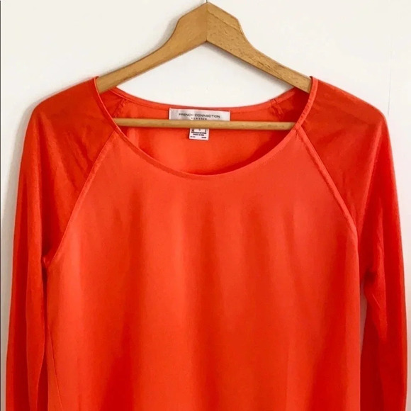 French Connection Red Flowy long sleeve Top - Picture 2 of 6